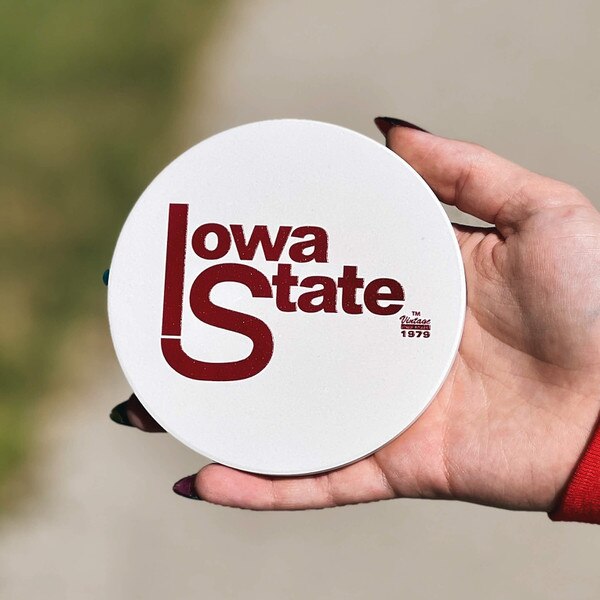 Vintage Iowa State Circle Coaster